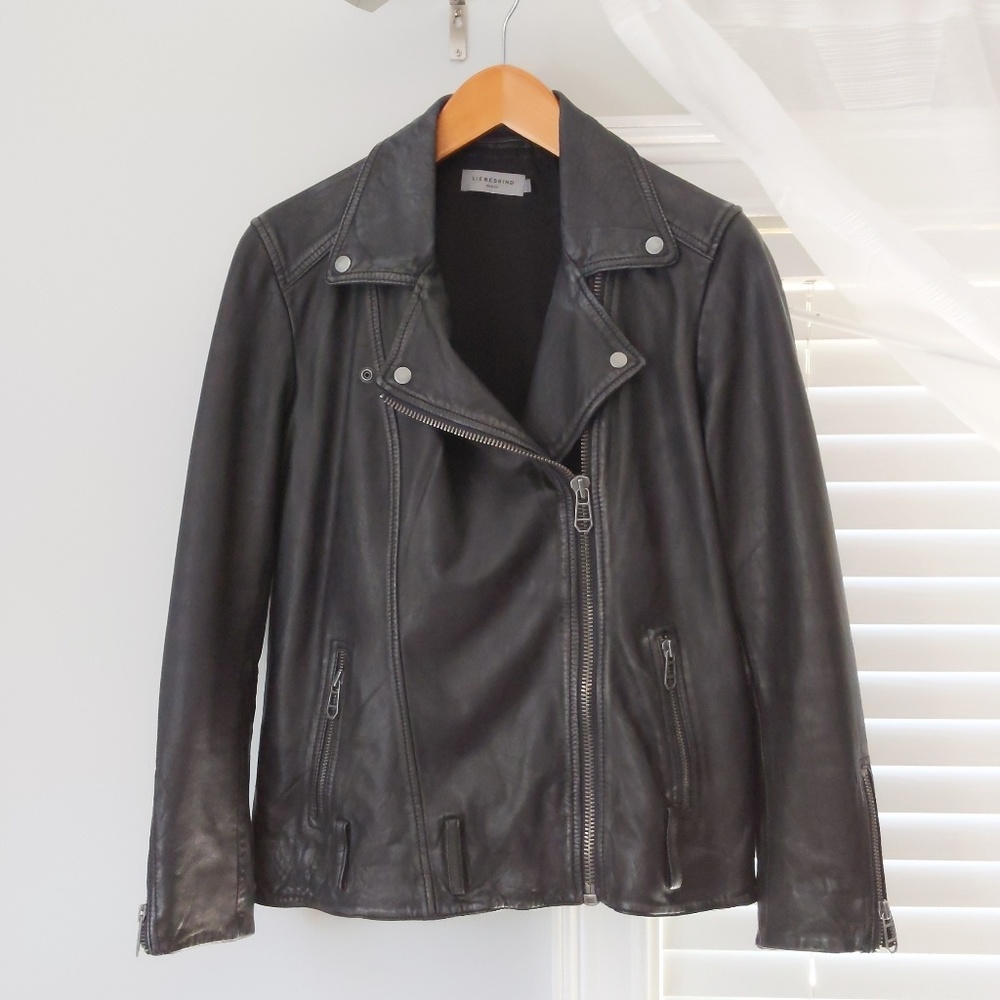 Lieberskind Leather Biker Jacket W Sz L